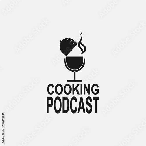 chef podcast logo design inspirations, chef education logo design vector