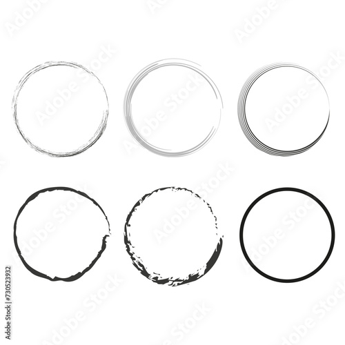 Grunge vector circles. Vector illustration. EPS 10.