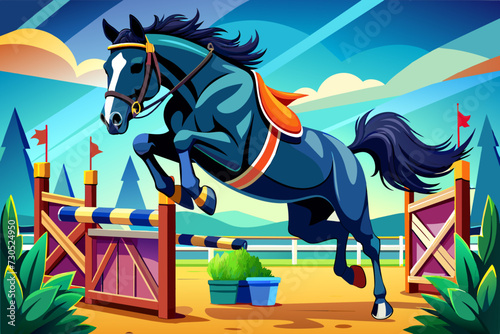 Jumping horse