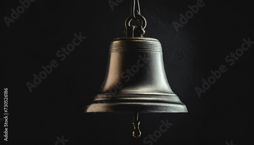 bell, church, old, traditional, black background, close-up