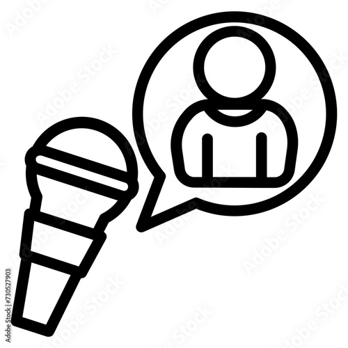 Interviewer line icon