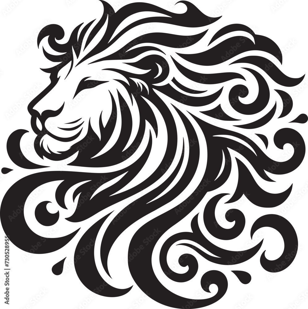 Majestic Leo Lion Vector Art