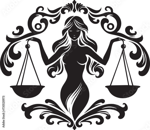 Elegant Libra Scales Graphic