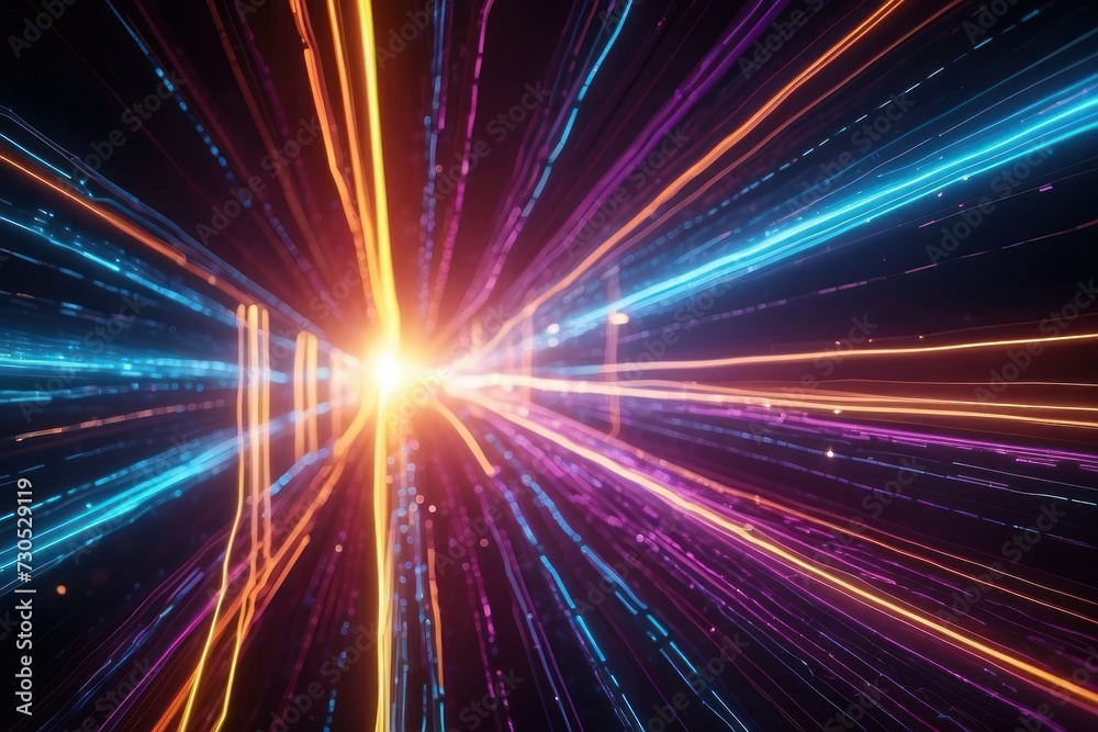 Fototapeta premium laser glowing neon lines background