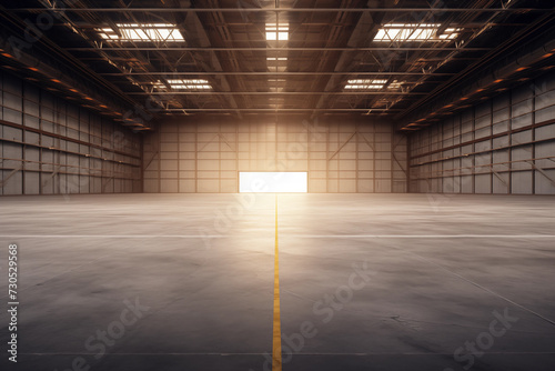 Airplane Hanger Empty and Large