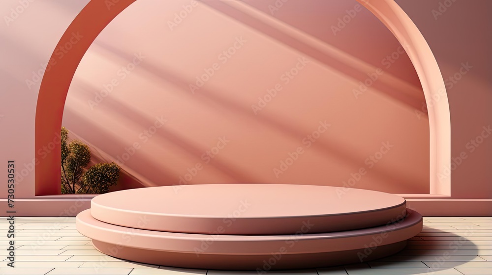3d podium product stand or display with minimalist background and cinematic light 3d podium product stand or display with minimalist background and cinematic light