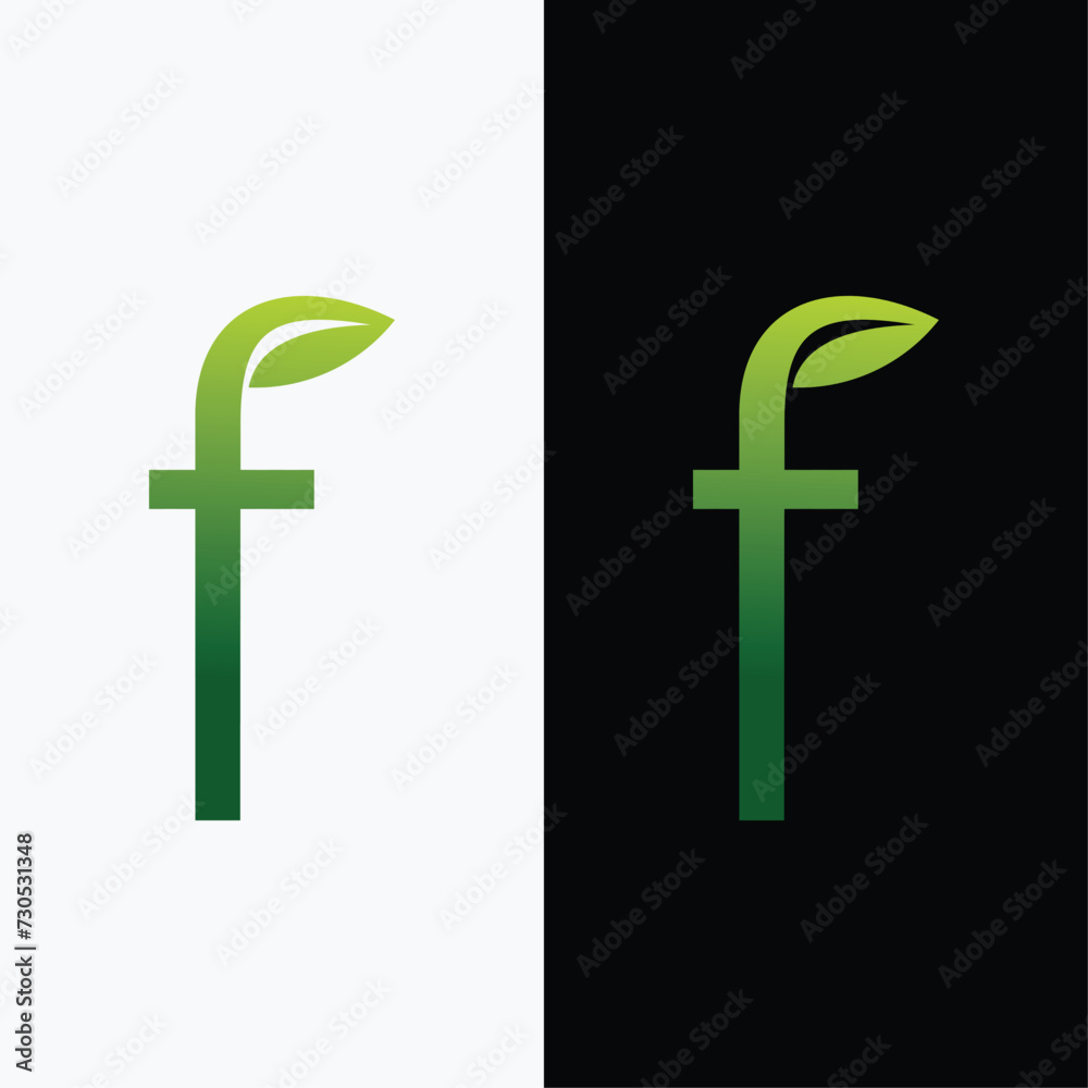 leaf and alphabet log design vector, nature logo inspiration leaf and alphabet log design vector, nature logo inspiration