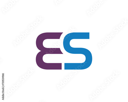 Free Download ES logo design vector template - GFXLoad