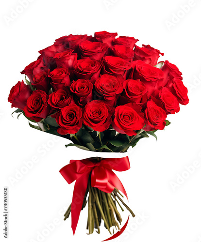 Petal Perfection, Transparent Background Highlighting Isolated Red Roses