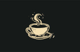 Coffee cup logo design vector template.