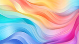 Abstract wave rainbow color. Vivid bannner with space for text. Eye-catching background for social media and printing design. 16:9