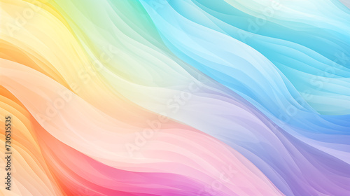 Abstract wave rainbow color. Vivid bannner with space for text. Eye-catching background for social media and printing design. 16:9 © kartinka13