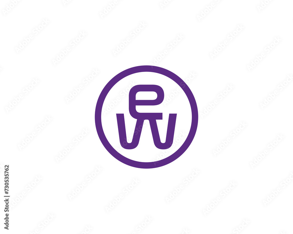 EW WE Logo design vector template EW WE Logo design vector template