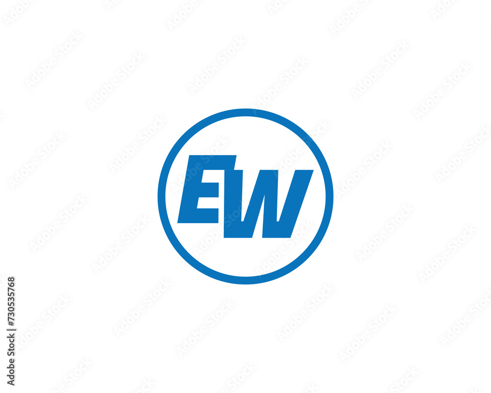 EW Logo design vector template EW Logo design vector template