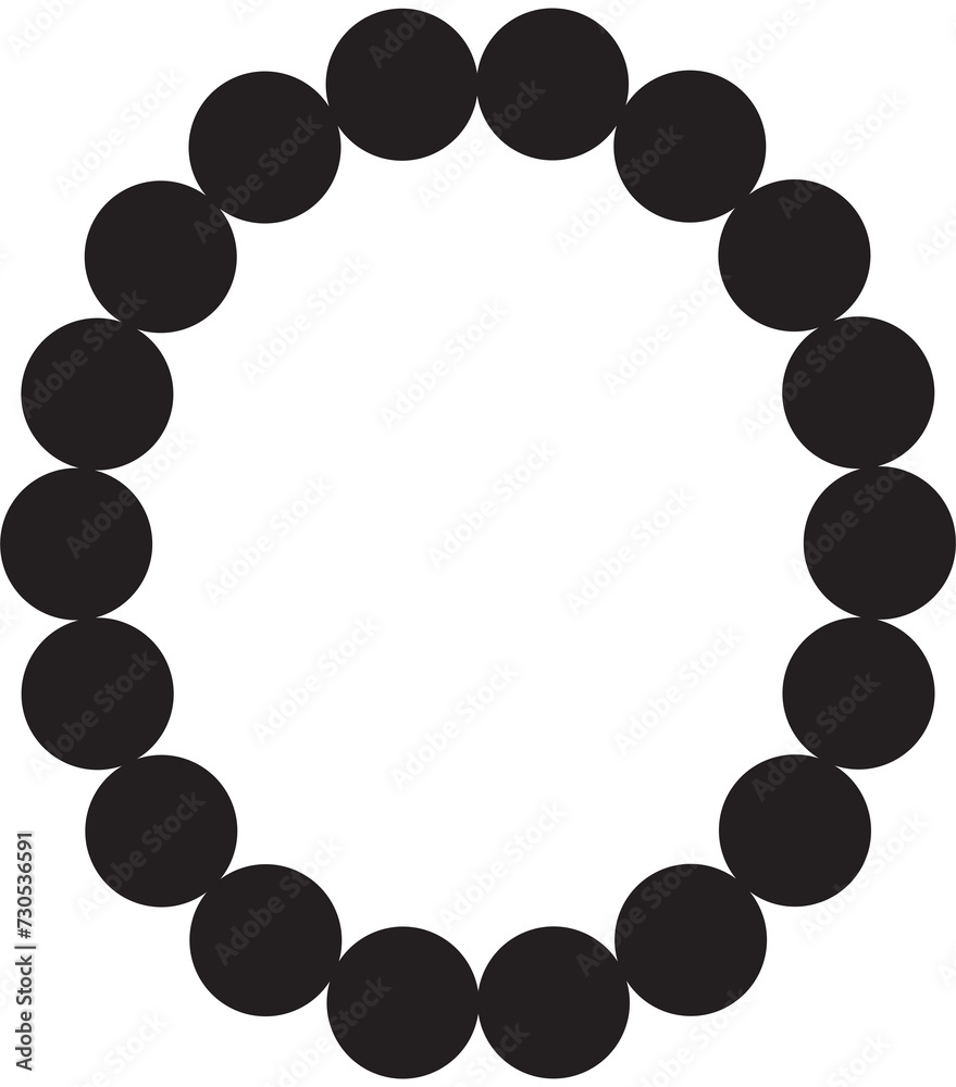 Oval frame dots black. Design element Oval frame dots black. Design element