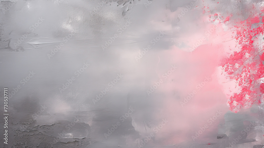 The background is covered with acrylic paint in gray and pink colors. The background is covered with acrylic paint in gray and pink colors.