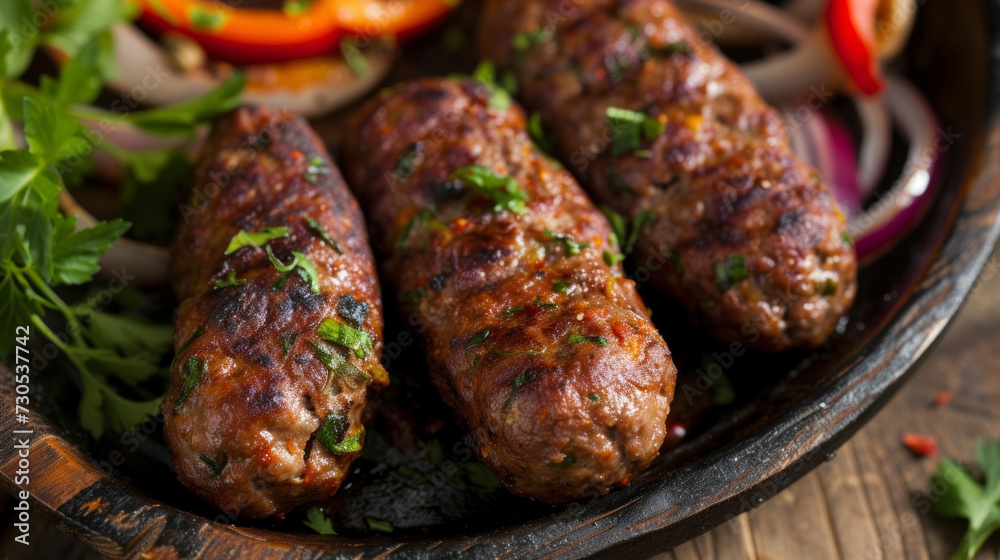 Crispy on the outside moist on the inside these Turkish kofte are a feast for the senses. The smoky aroma of the grill mingles with the fragrant es tempting taste buds with