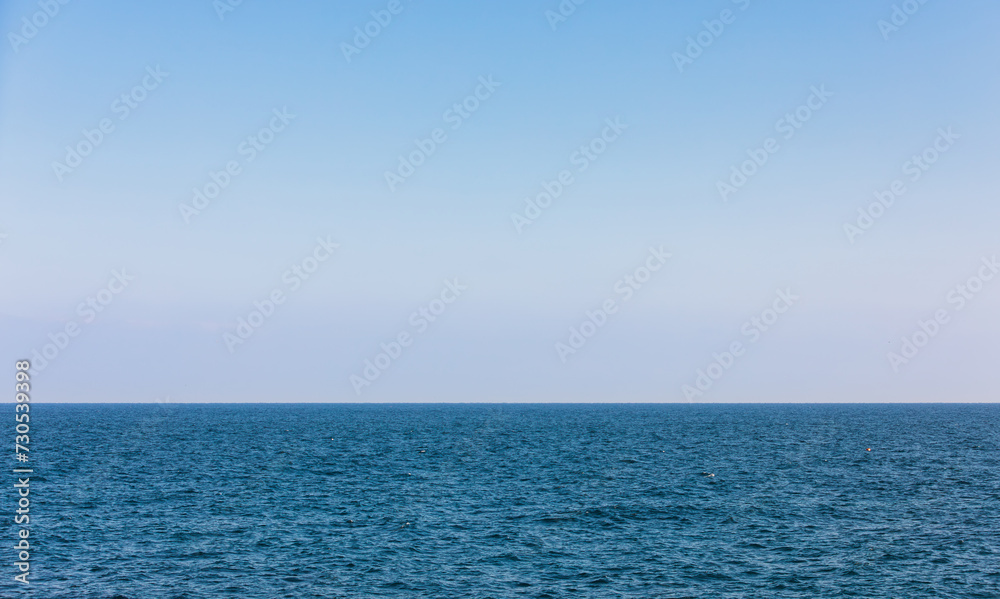 Sea landscape. blue sky and wide horizon