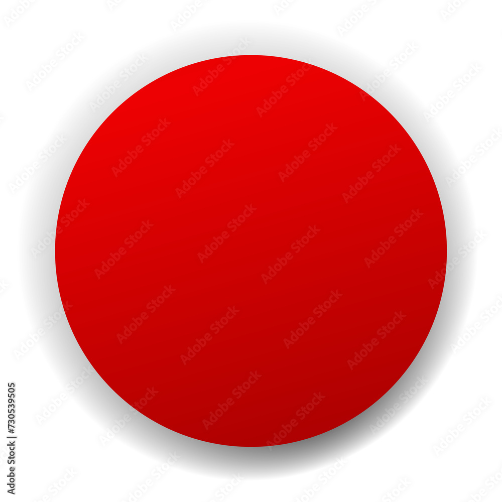 Red paper circle and shadow. Element for design Red paper circle and shadow. Element for design