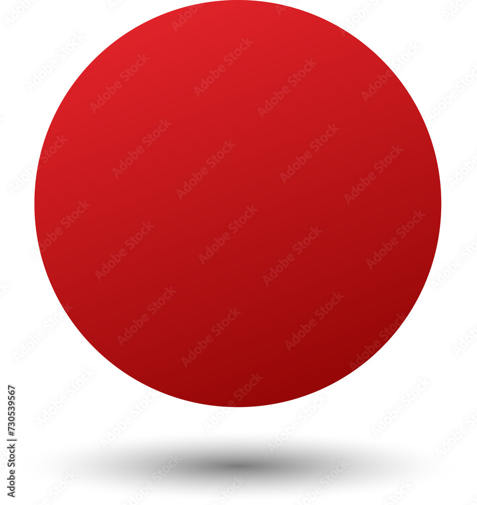 Red paper circle and shadow. Element for design Red paper circle and shadow. Element for design