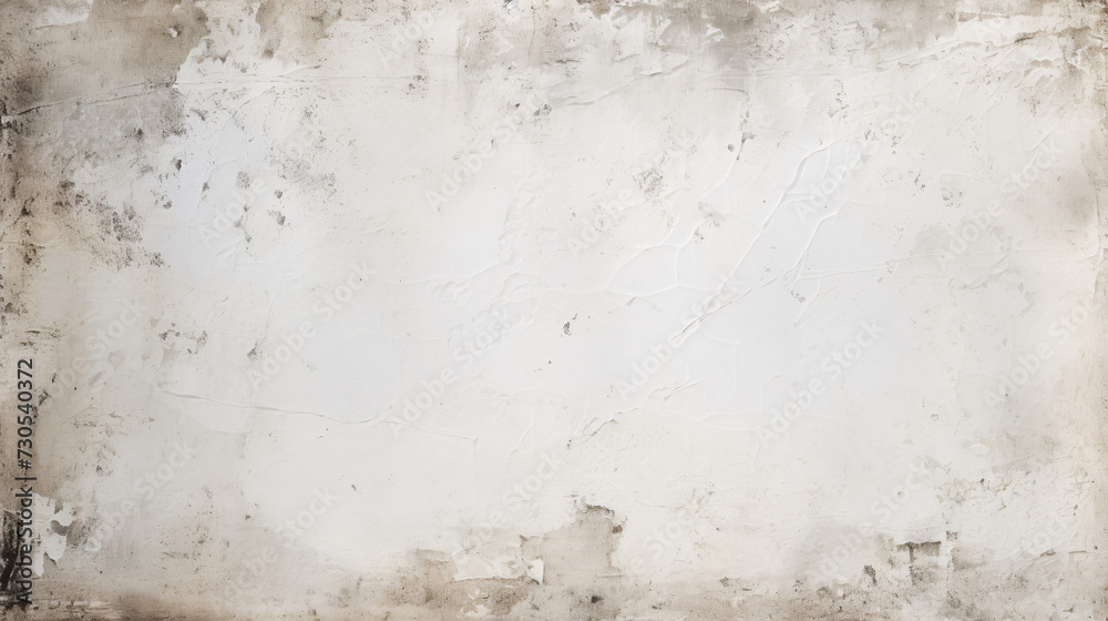 Aged white paint peeling off grunge wall texture