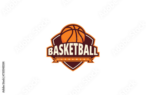 Vector basketball sport logo design template