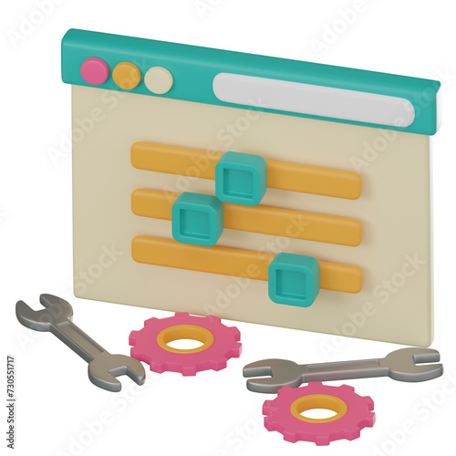 SEO Web Configuration in Stunning. 3D Render
