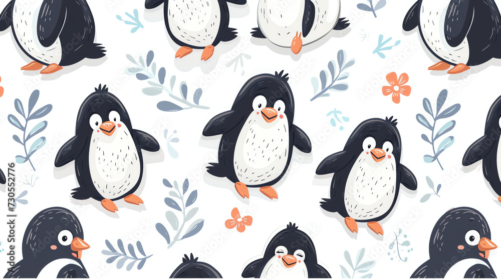 Obraz premium Penguin Pattern