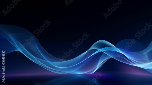 Abstract digital wave on a deep blue background.