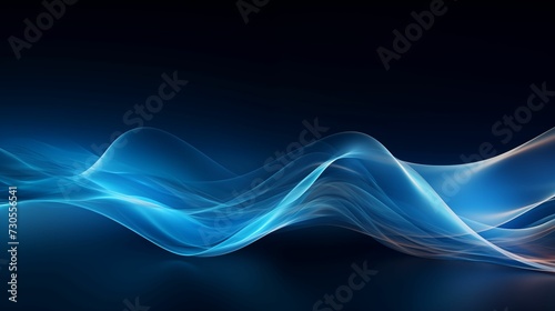 Abstract digital wave on a deep blue background.