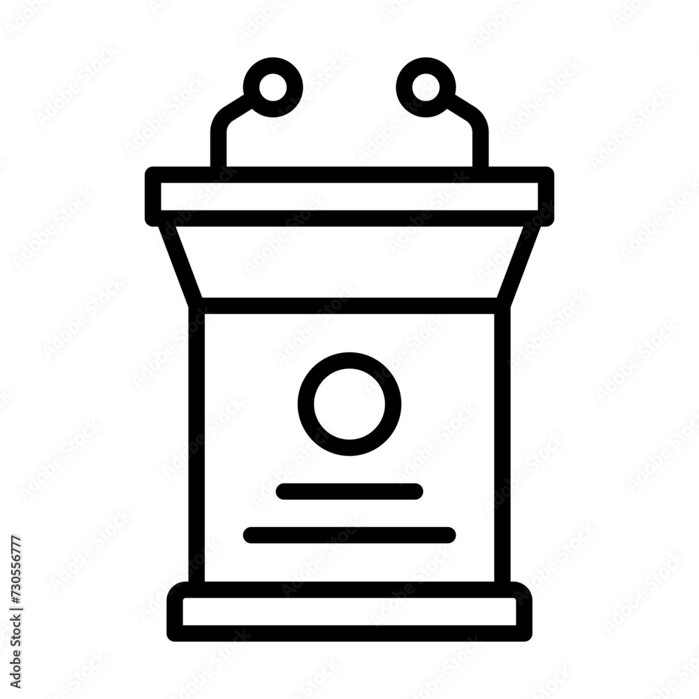 Podium line icon