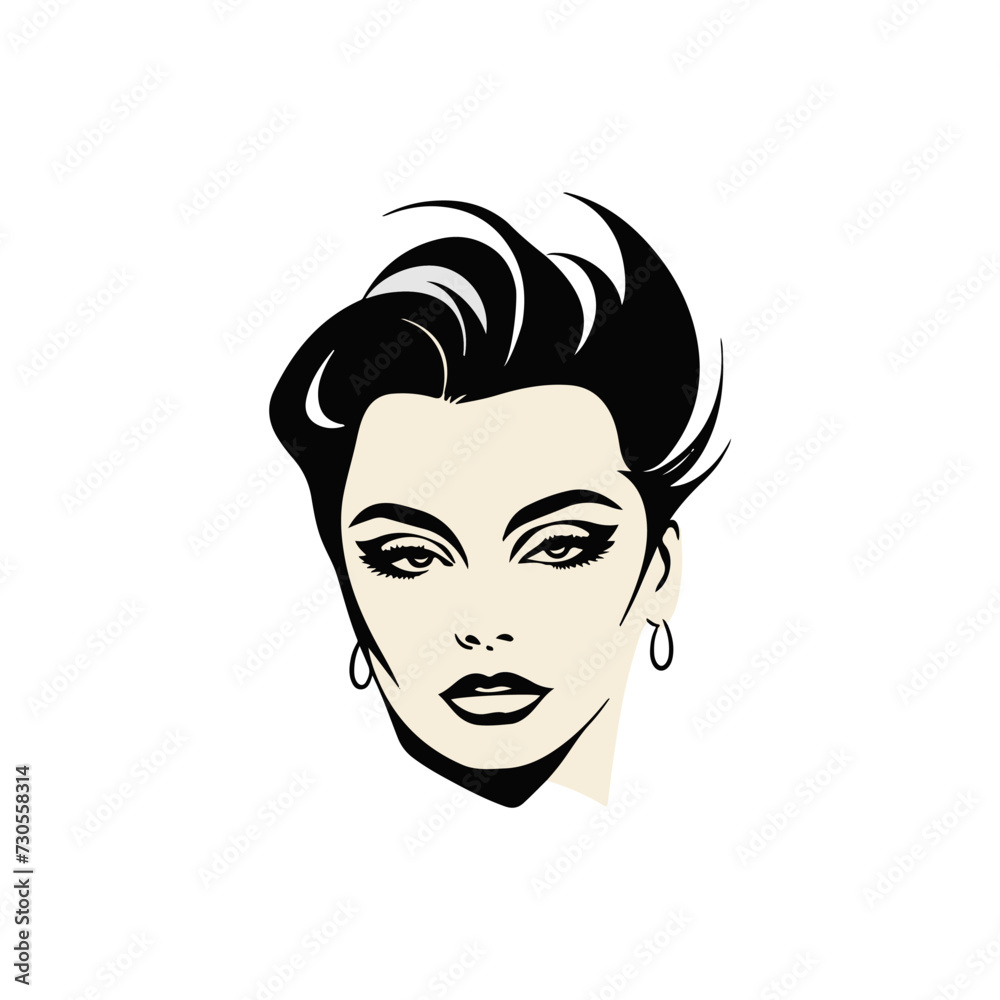 vector illustration of beautiful woman face logo vector illustration of beautiful woman face logo