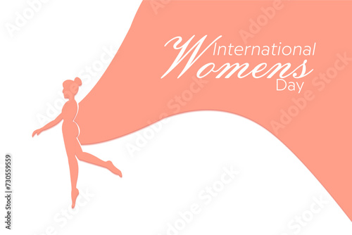 Vector 8 march background international happy womens day silhuette vector