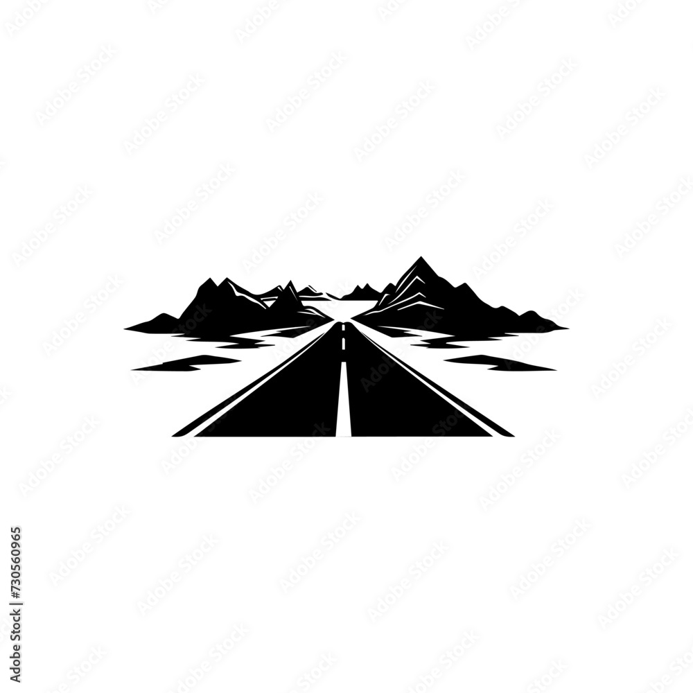 mountain road simple logo