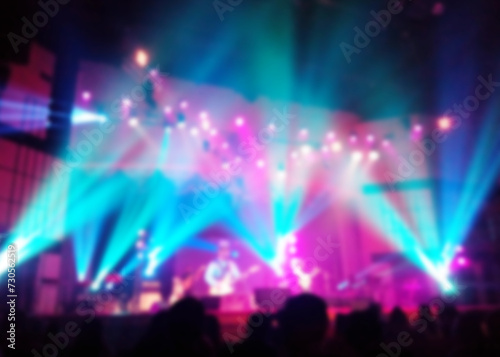 Blurred of light effected from music concert stage in Big  hall for music background  christian praise and worship concept  abstract art design.
