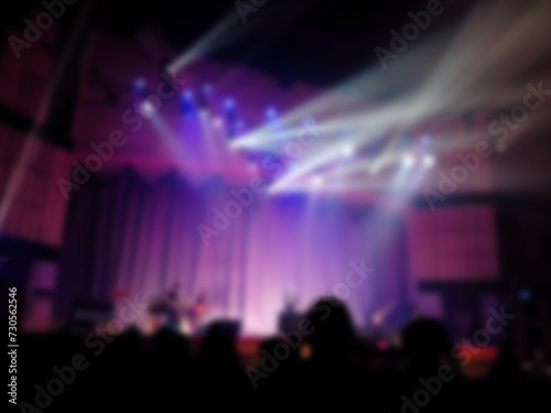 Blurred of light effected from music concert stage in Big  hall for music background  christian praise and worship concept  abstract art design.