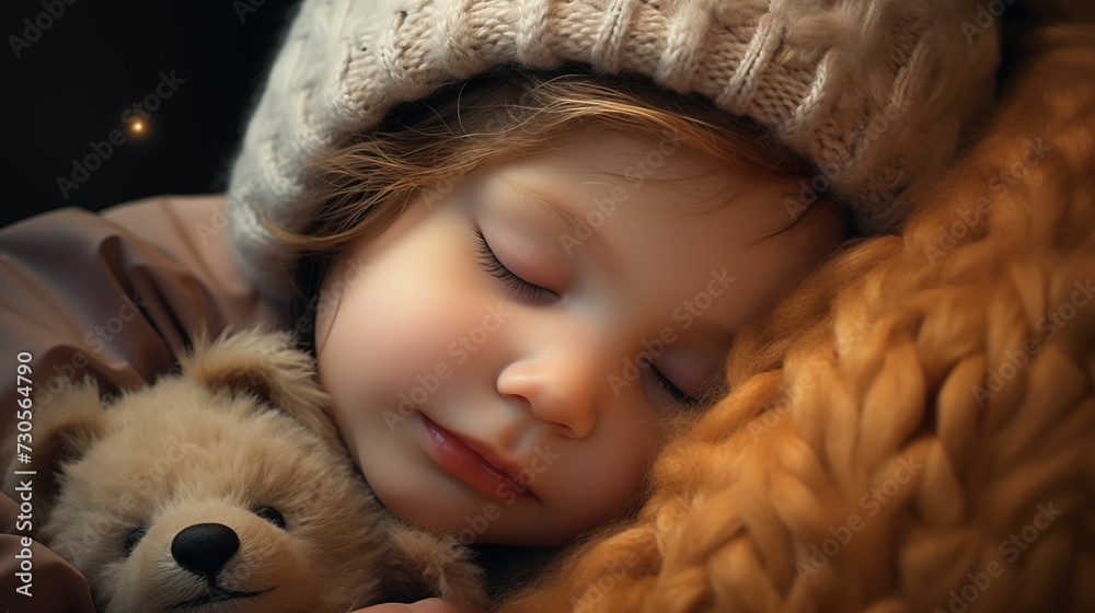 Image of a child peacefully sleeping. Image of a child peacefully sleeping.