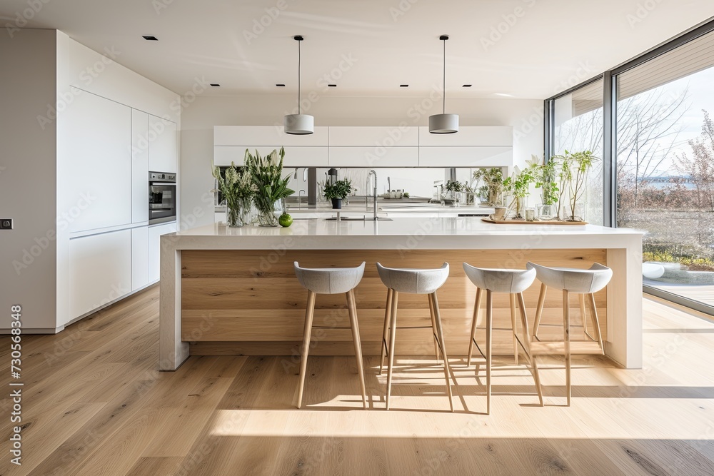 Kitchen interior in beautiful new luxury home Kitchen interior in beautiful new luxury home