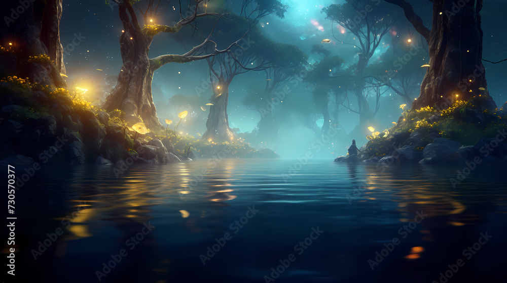 Forest background, vibrant trees Forest background, vibrant trees