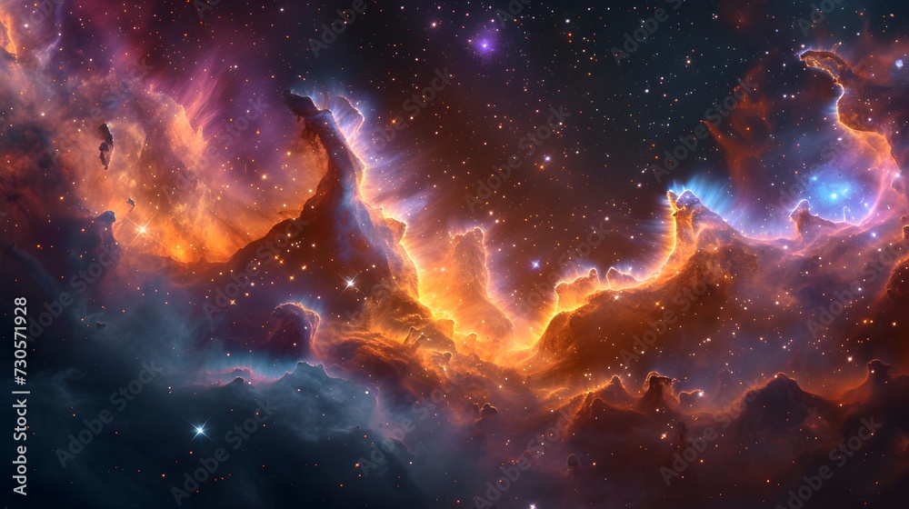 Abstract Nebula Wallpaper with Celestial Background Abstract Nebula Wallpaper with Celestial Background