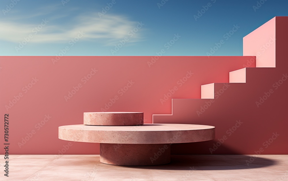 3D realistic podium display for product placement 3D realistic podium display for product placement