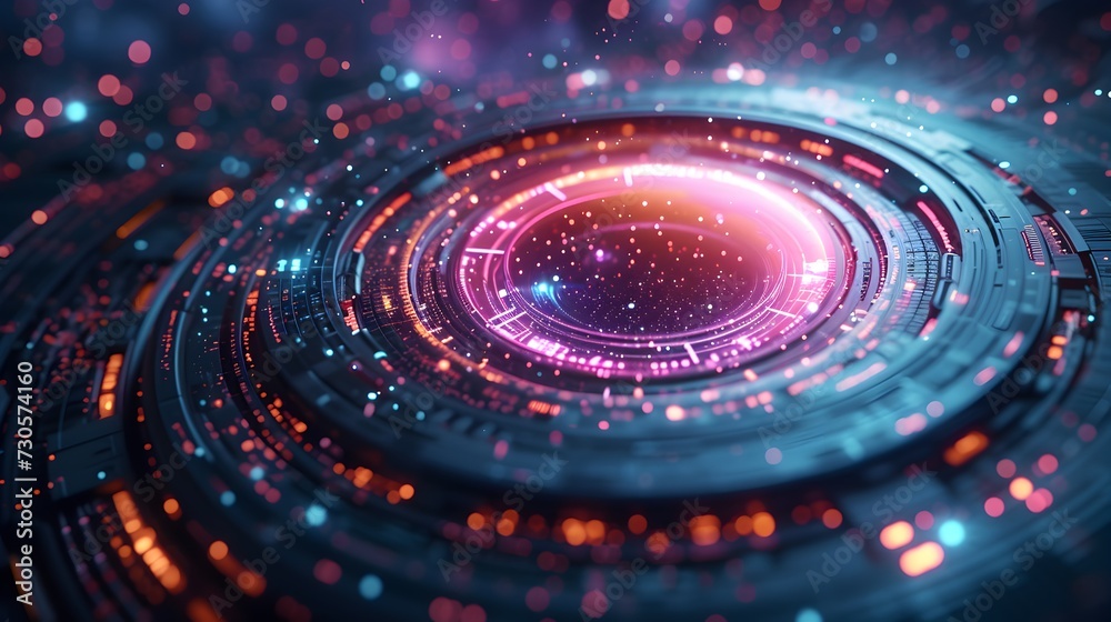 Abstract Futuristic Space with Circles Abstract Futuristic Space with Circles