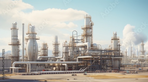Industrial Petrochemical Plant with Steel Structure