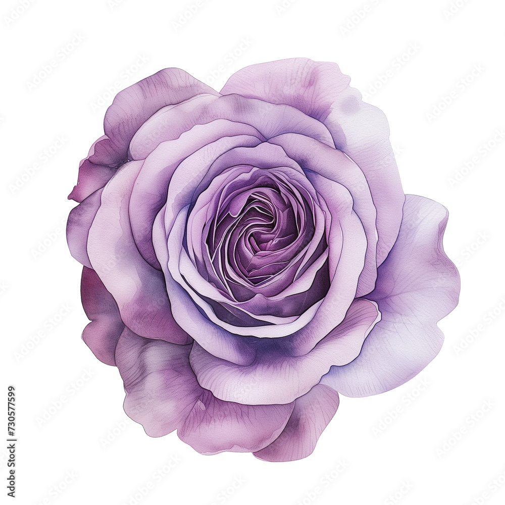 バラの水彩画(ライトパープル) バラの水彩画(ライトパープル)