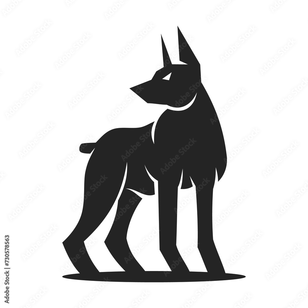 Fototapeta premium Doberman Logo template Isolated. Brand Identity. Icon Abstract Vector graphic
