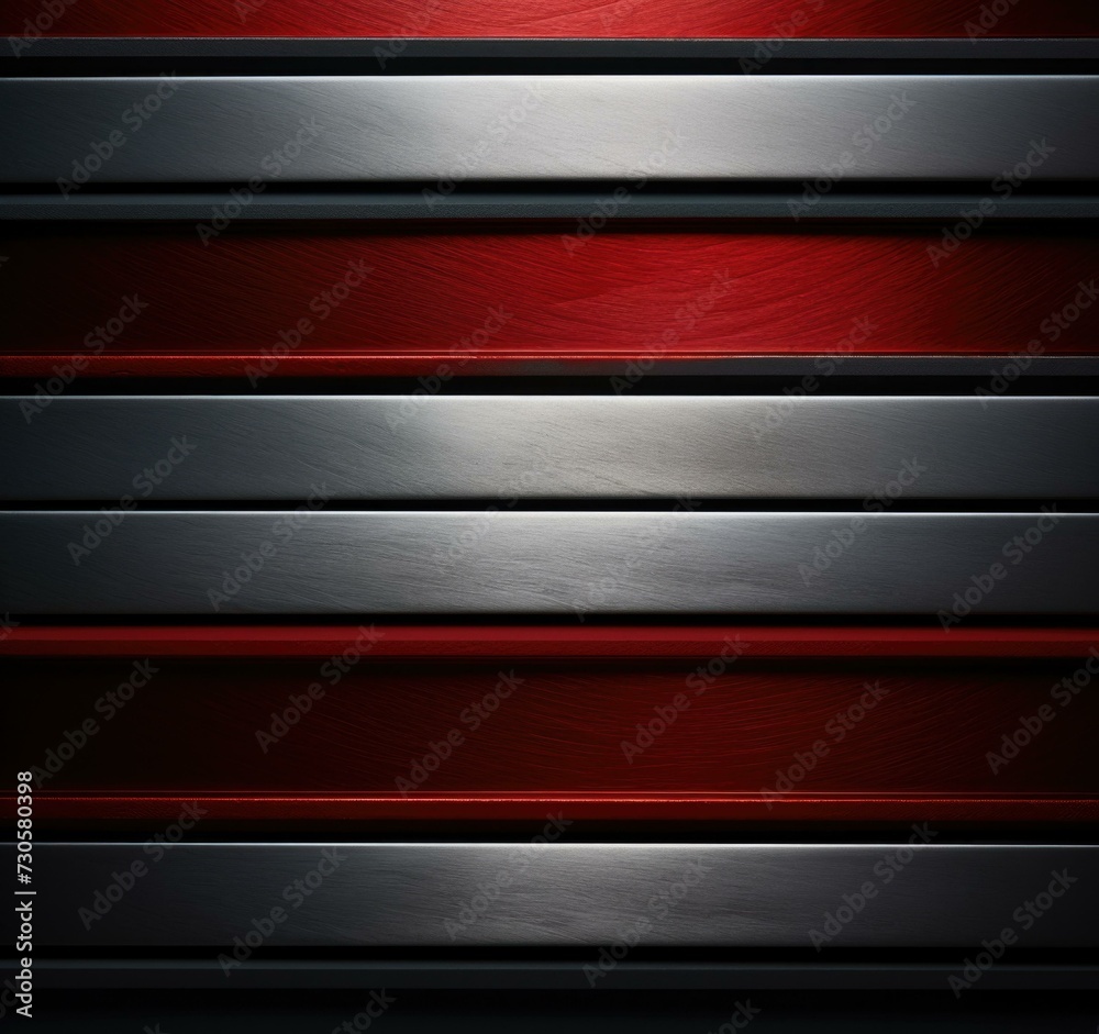 Fototapeta premium A red and black background with metal bars. Generative AI.