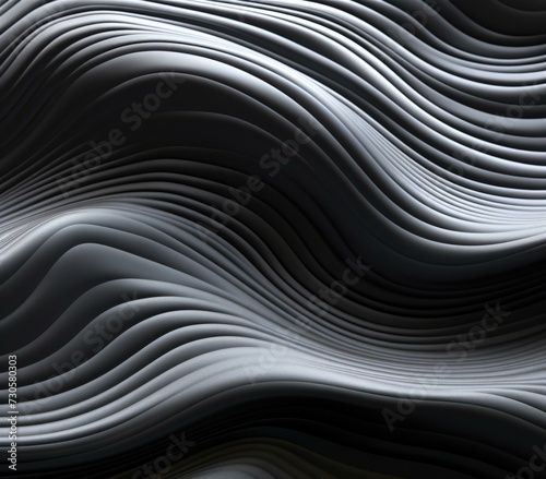 3d rendering of a wave pattern. Generative AI.
