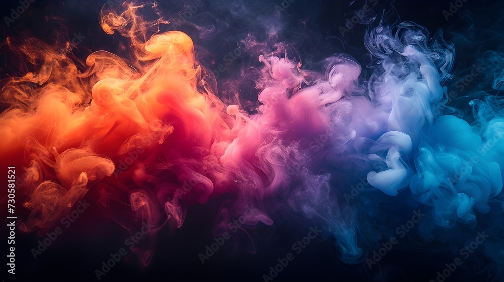Colorful Smoky Clouds Background (Generative AI)