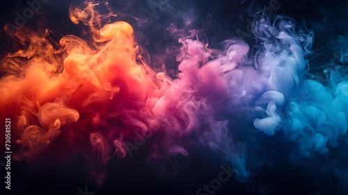 Colorful Smoky Clouds Background (Generative AI)