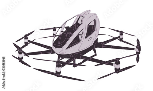 flying taxi technology aircraft with propeller modern transportation innovation smart machine automotive vehicle